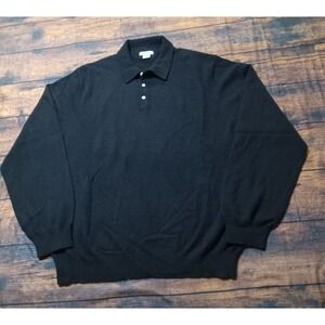 Oliver Perry 100% Cashmere Pullover Sweater Men's XXL Black